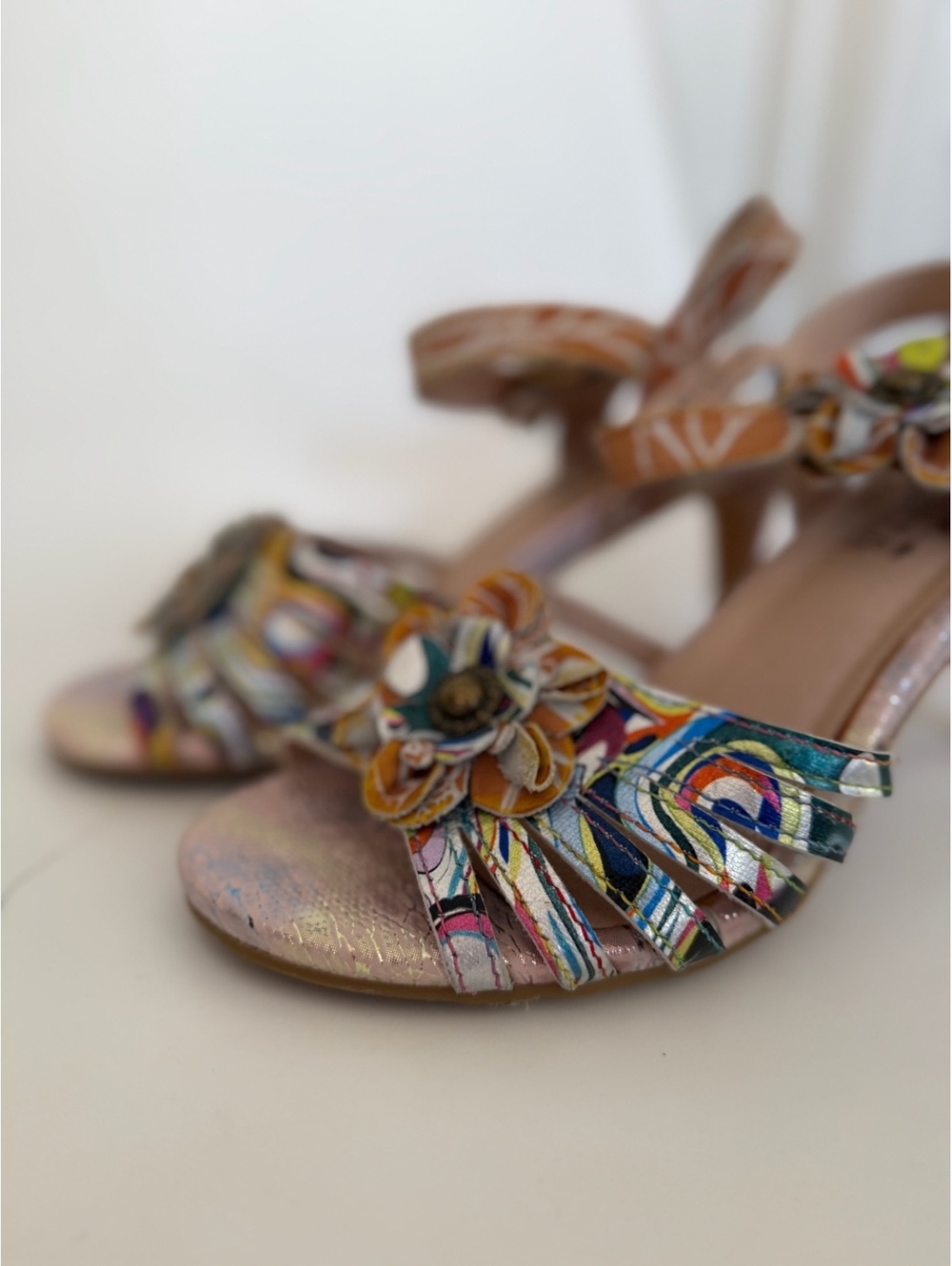 Multicolor floral high heel sandals - Picture 5 of 6